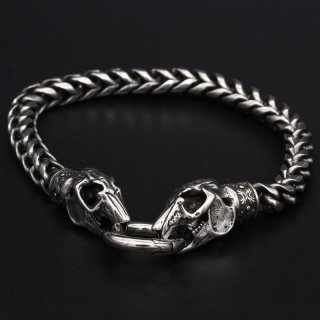 Viking bracelet &quot;Ostara&quot; with clip ring made of stainless steel