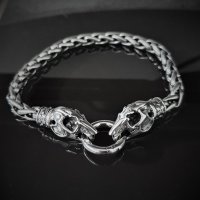 Viking bracelet &quot;Eostre&quot; with clip ring made of...