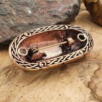 Wikinger Schildkröten Fibel "HULDA" aus Bronze