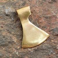 Viking beard axe jewelry pendant made of bronze