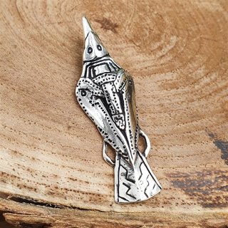 Raven jewelry pendant "HUGIN" made of 925 sterling silver