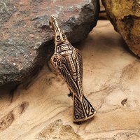 Raven viking fibula &quot;HUGIN&quot; made of Bronze