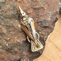 Raven viking fibula &quot;MUNIN&quot; made of Bronze