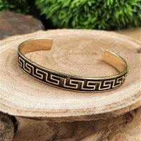Asatru bracelet "SAOIRSE" decorated with meander ornaments made of bronze