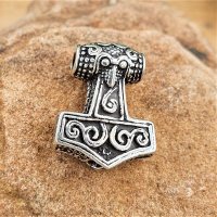 Viking Thors hammer beard pearl "HÁKON" made of 925 Sterling Silber