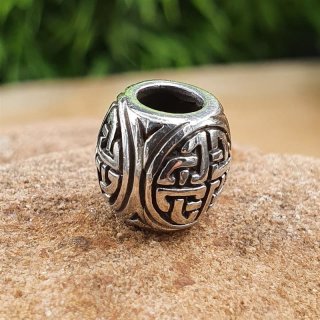 Keltischer Knoten Bartperle "ÁED" aus 925 Sterling Silber