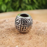 Celtic knot beard bead "ÁED" made of 925 sterling silver