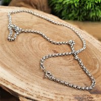 Viking necklace "RAGNOR" vintage chain - handmade from 925 sterling silver 47 cm