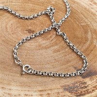 Viking necklace "RAGNOR" vintage chain - handmade from 925 sterling silver 57 cm
