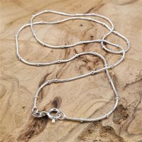 Ladies chain with fine, small beads made of 925 sterling silver
