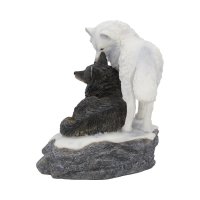 Snow Kisses Wolf Figurine by Lisa Parker - 20.5cm