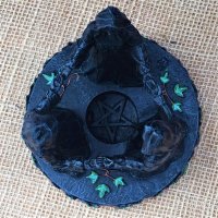 Pagan Magic Circle Triple Moon Oil Burner - 16cm