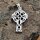 Keltenkreuz mit rotem Stein - 925er Sterling Silber -