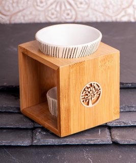 Aromalampe Yggdrasil Bambus/Keramik