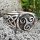 Triskele Ring verziert mit keltische Knoten aus 925 Sterling Silber