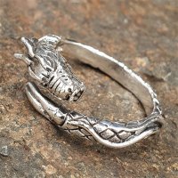Jörmungandr Ring aus 925 Sterling Silber