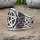 Pentagramm Ring verziert mit keltische Knoten aus 925 Sterling Silber