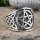 Pentagramm Ring verziert mit keltische Knoten aus 925 Sterling Silber 58 (18,5) / 8,4 US