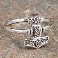 Thors Hammer Ring aus 925 Sterling Silber 49 (15,6) / 4,9 US