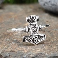 Thors Hammer Ring aus 925 Sterling Silber 50 (15,9) / 5,3 US