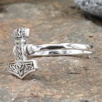 Thors Hammer Ring aus 925 Sterling Silber 56 (17,8) / 7,6 US