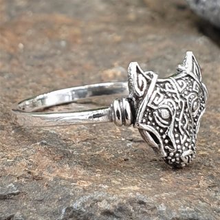 Fenris Wolf Ring aus 925 Sterling Silber