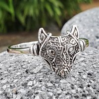 Fenris Wolf Ring aus 925 Sterling Silber