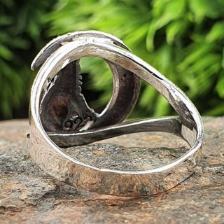 2 Wölfe im Herz Sterling Silber Ring 925 keltischer Knoten Wolfring Kelten Liebe 