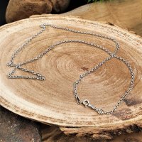 Wikinger Halskette "BOUDICCA" Erbskette - Handgearbeitet aus 925 Sterling Silber 52 cm