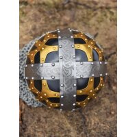 Wikinger Brillenhelm, Spangenhelm mit Brünne