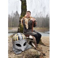 Wikinger Brillenhelm, Spangenhelm mit Brünne