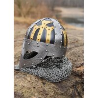 Wikinger Brillenhelm, Spangenhelm mit Brünne