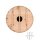 Wikinger-Rundschild „GUNNAR“ aus Holz – unbemalter Rohling mit Segeltuch, Rohhautrand und Eisenbuckel