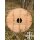 Wikinger-Rundschild „GUNNAR“ aus Holz – unbemalter Rohling mit Segeltuch, Rohhautrand und Eisenbuckel