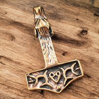Thors Hammer Anh&auml;nger aus Bronze