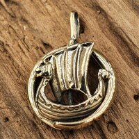 Wikingerschiff Schmuckanhänger aus Bronze