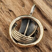 Wikingerschiff Schmuckanhänger aus Bronze