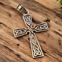 Kreuz Anhänger mit Keltischen Knoten aus Bronze