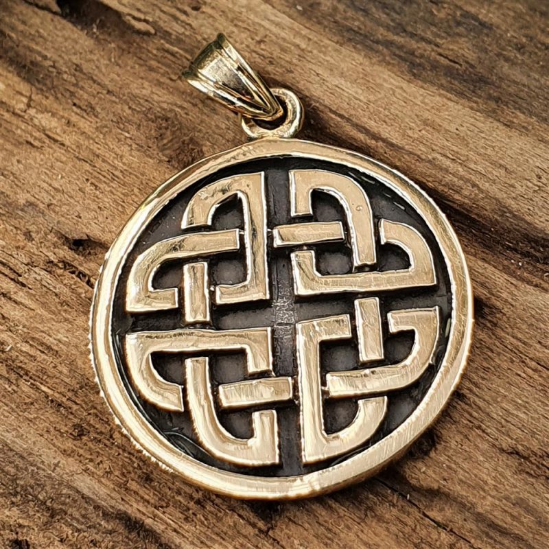 ganz besonders Schutz Amulett unendlicher Knoten celtic Knotwork Bronze Anhänger 