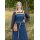 Viking Apron Dress Hilja with Embroidery, Blue/Mustard