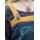 Viking Apron Dress Hilja with Embroidery, Blue/Mustard