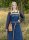 Wikinger Trägerkleid / Schürzenkleid Hilja mit Stickerei, blau