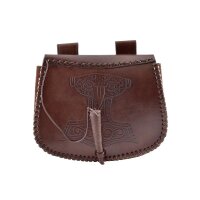 Gürteltasche mit Thorshammer-Prägung, Leder