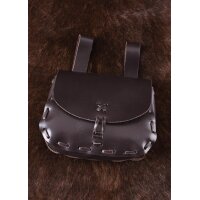 Mittelalter-Ledertasche, dunkelbraun