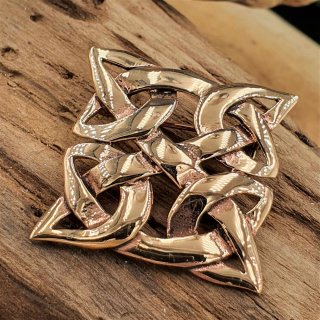Keltische Knoten Brosche "HULDA" aus Bronze