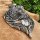 Wolf Schmuckanhänger mit weißem Stein aus Edelstahl