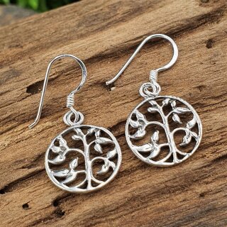 Weltenbaum Ohrhänger aus 925 Sterling Silber