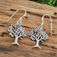 Lebensbaum Ohrring aus 925 Sterling Silber