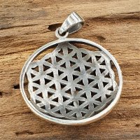 Blume des Lebens Schmuck Amulett aus 925 Sterling Silber