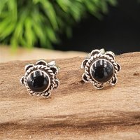 Onyx Ohrring aus 925 Sterling Silber